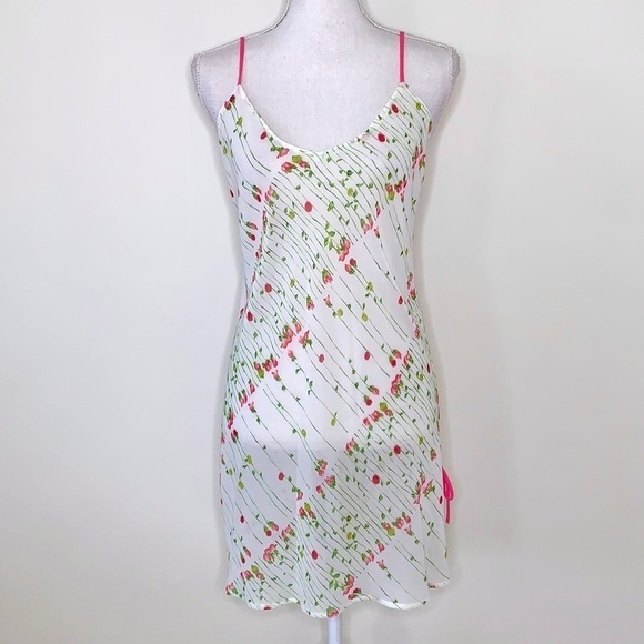 Adorable Garden Rose Chiffon Slip Dress - Picture 1 of 7